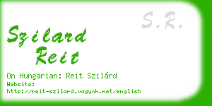 szilard reit business card